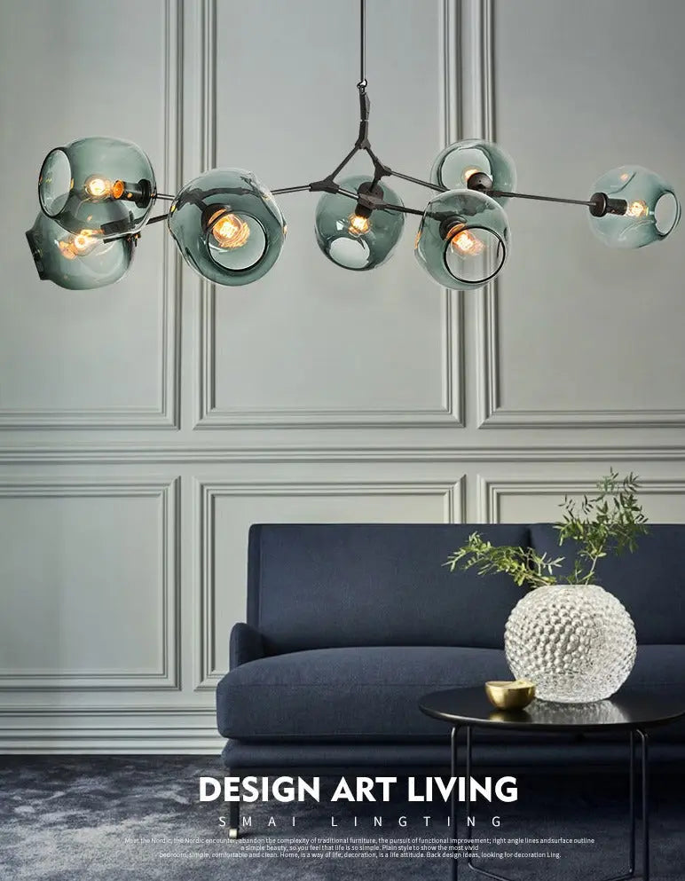 Modern Glass Designer Hanging Chandelier Nordic
