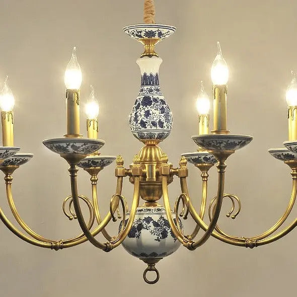 Royal Blue & White Porcelain Chandelier ChandeliersLife®