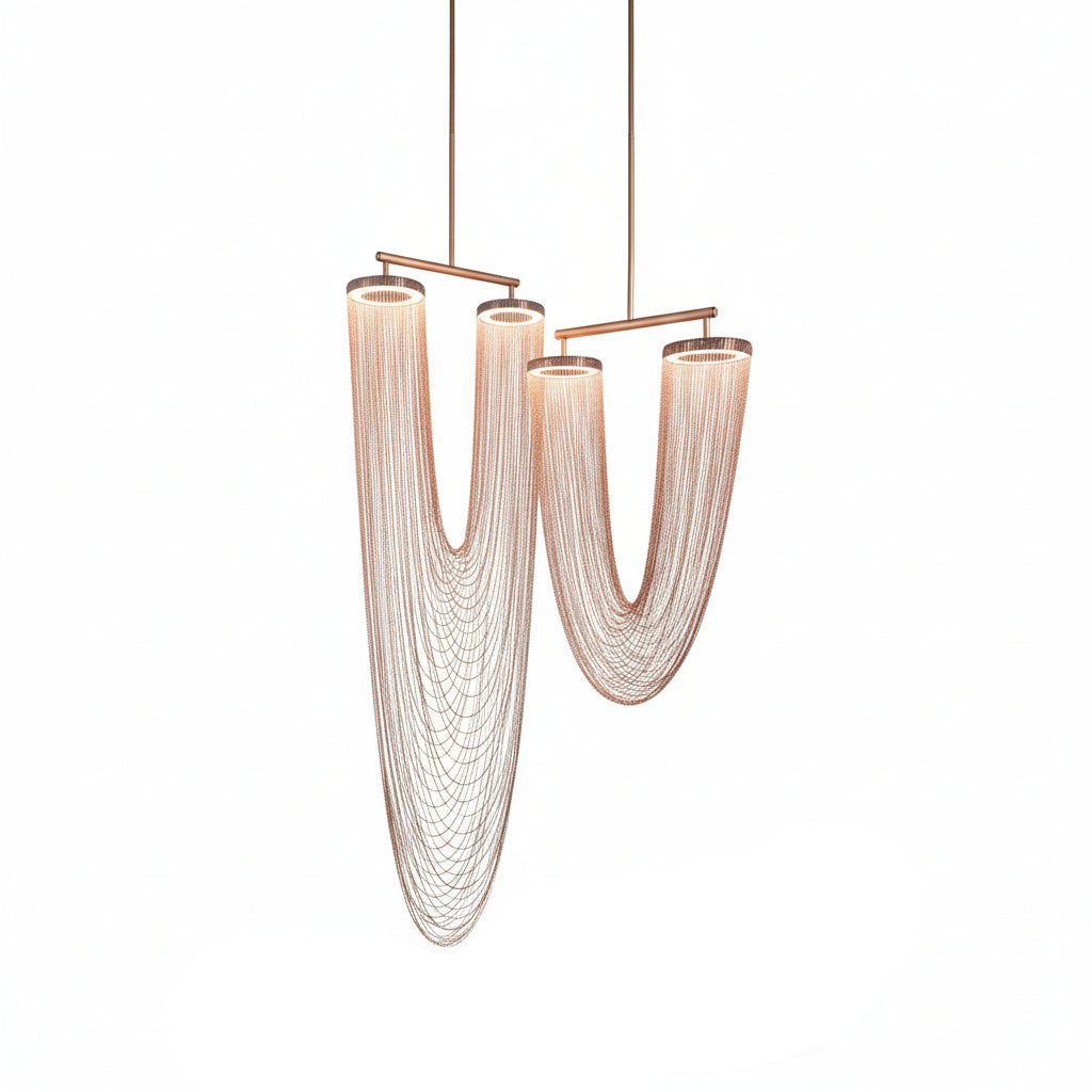 LED Retro Iron Chain LED Chandelier ChandeliersLife®