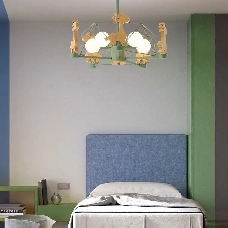 Wood Horse Kids Chandelier ChandeliersLife®