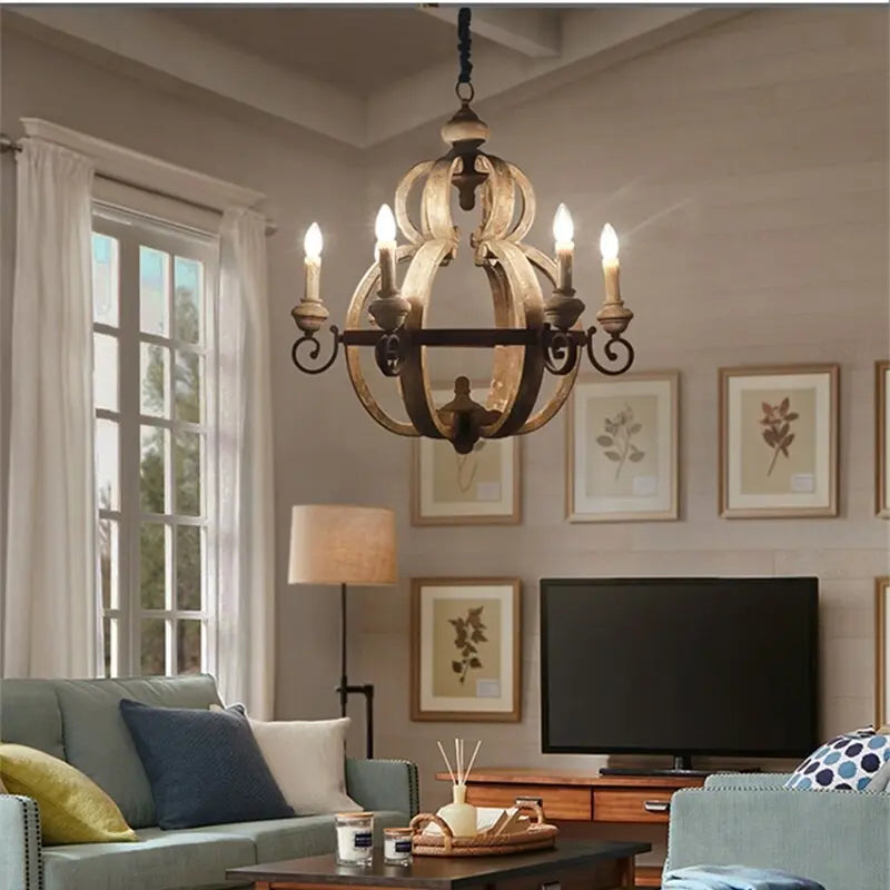 Rustic Wood Chandelier ChandeliersLife®