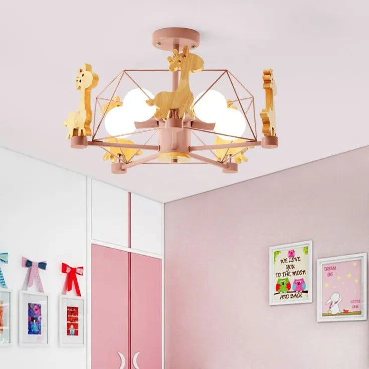 Wood Horse Kids Chandelier ChandeliersLife®