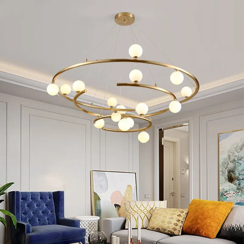 Post-modern Glass Circle Chandelier ChandeliersLife®