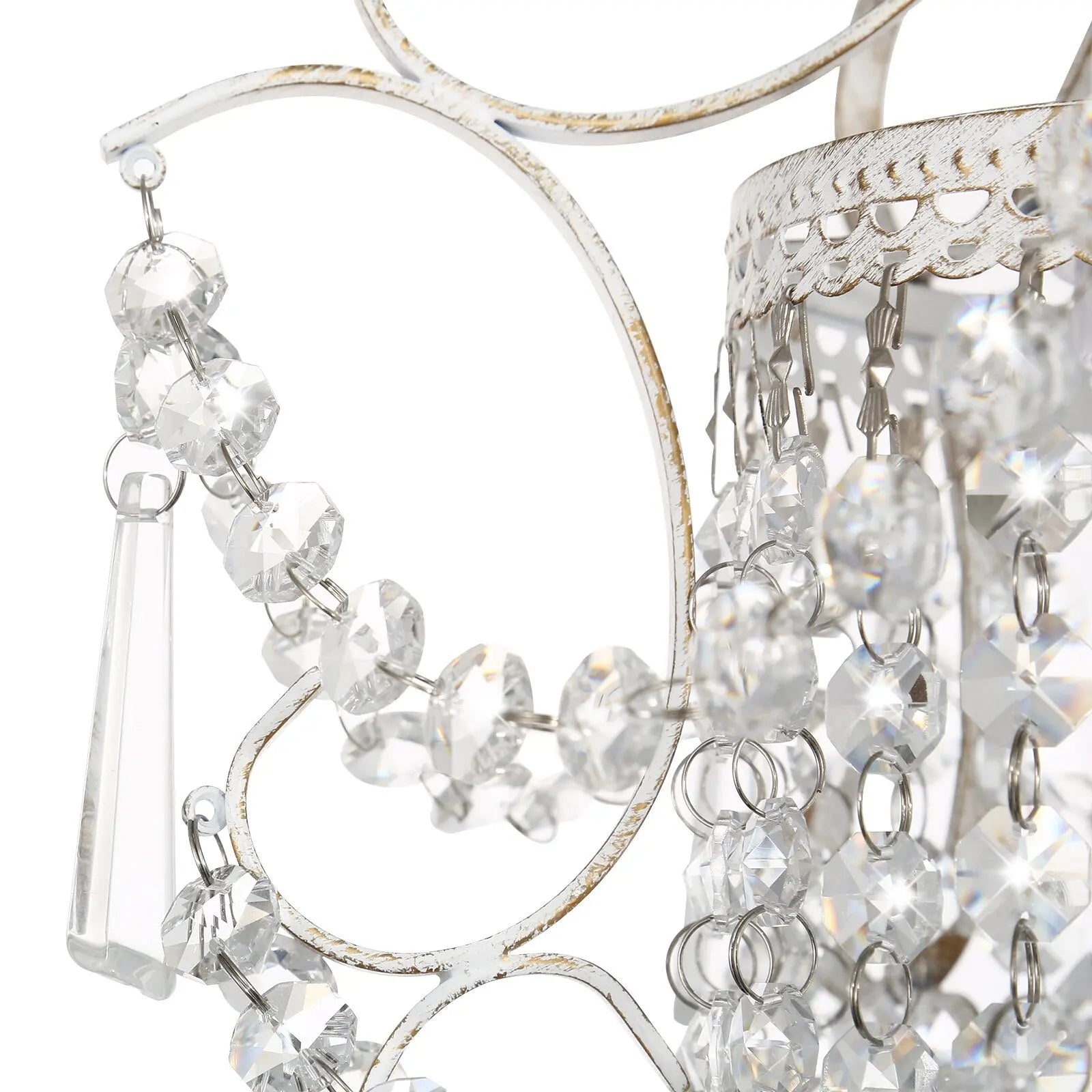 One Light Crystal White Chandelier ChandeliersLife®