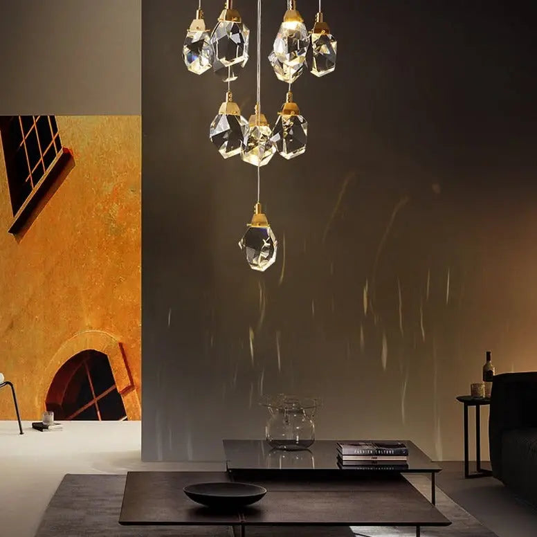 Luxury Long Diamond Crystal Ball Chandelier ChandeliersLife®