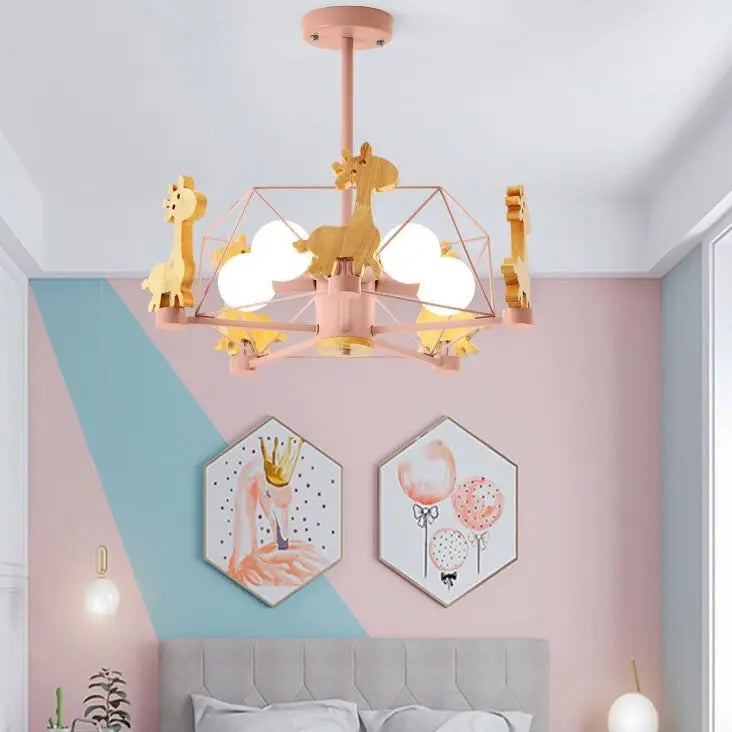 Wood Horse Kids Chandelier ChandeliersLife®