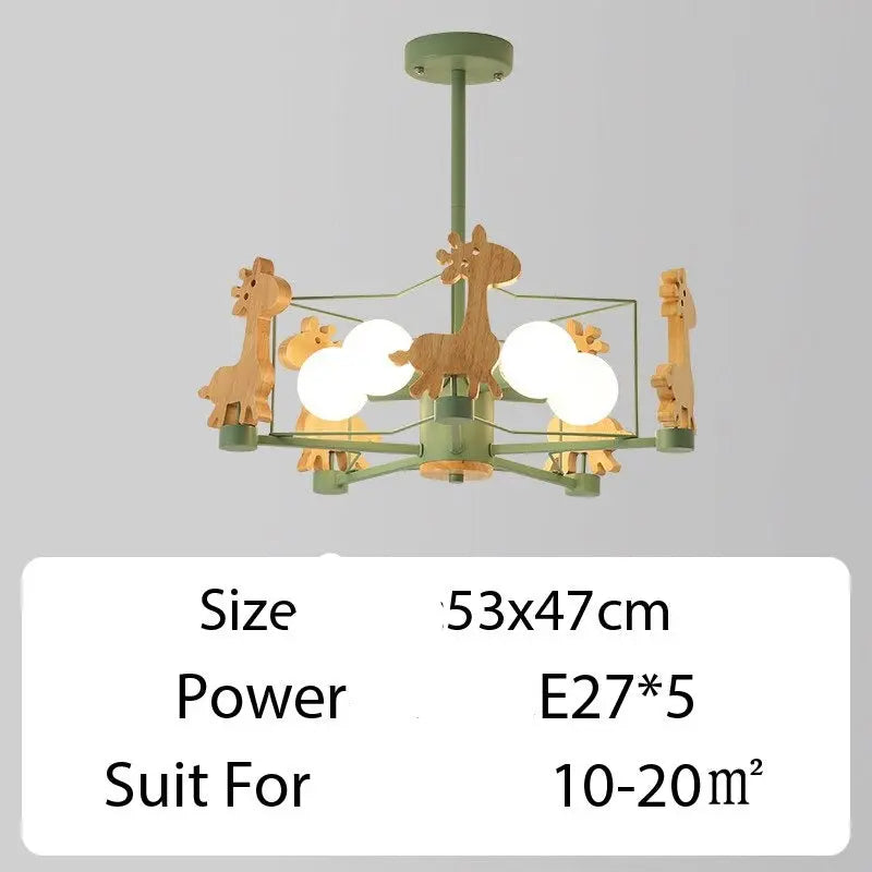 Wood Horse Kids Chandelier ChandeliersLife®