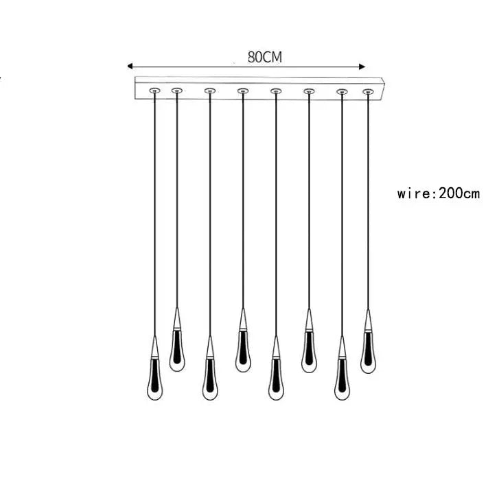 Raindrop Chandelier Decorative Stair Ceiling Crystal Light Fixture ChandeliersLife®