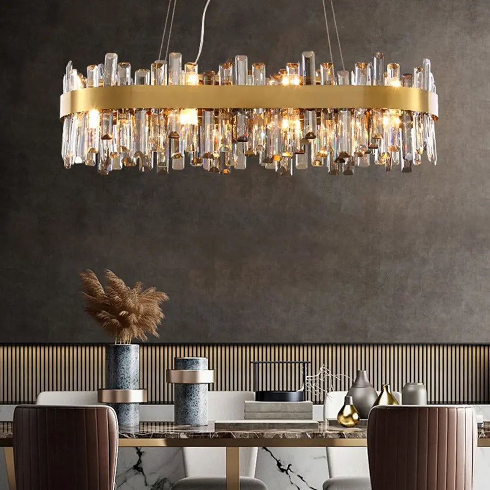 Crystal Oval Designer Chandelier ChandeliersLife®