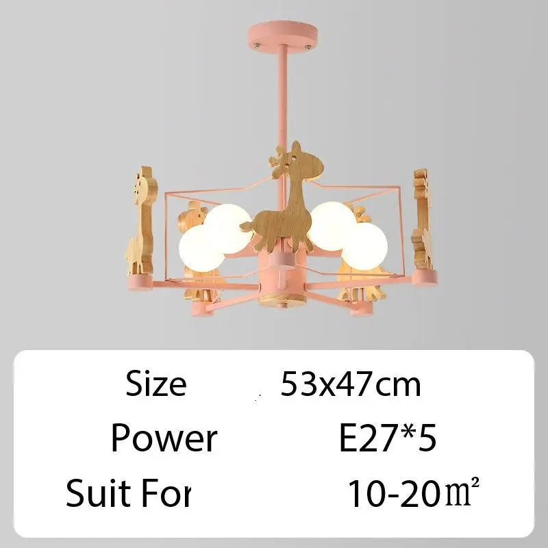 Wood Horse Kids Chandelier ChandeliersLife®