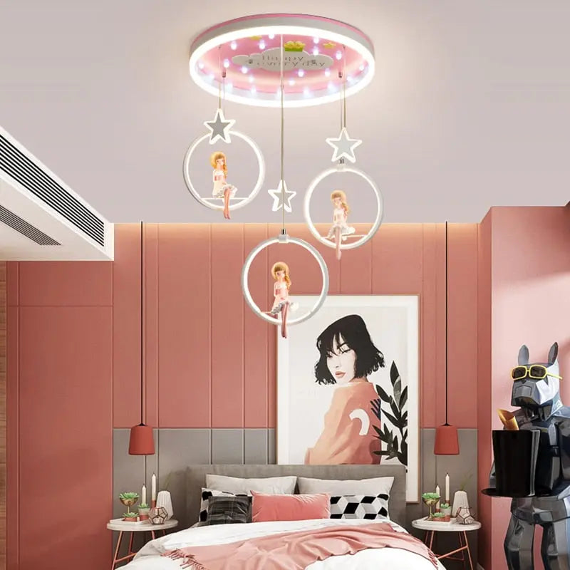 Nordic Girl Bedroom Decor Ceiling Chandelier ChandeliersLife®