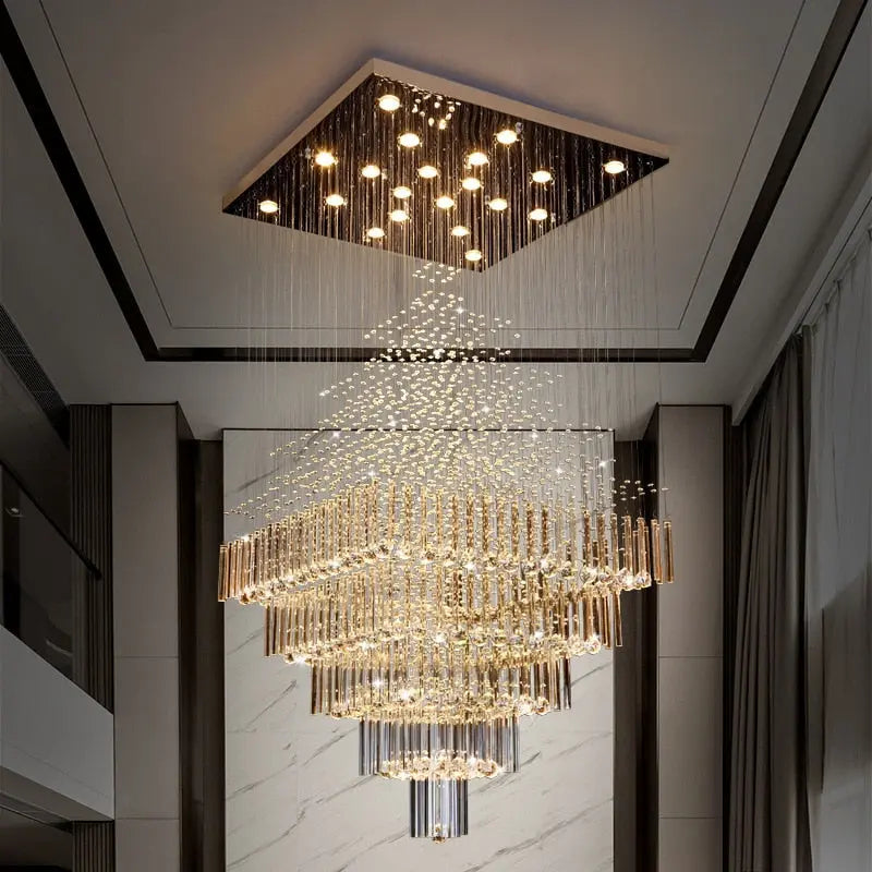 Modern Columnar Crystal Hanging Chandelier ChandeliersLife®