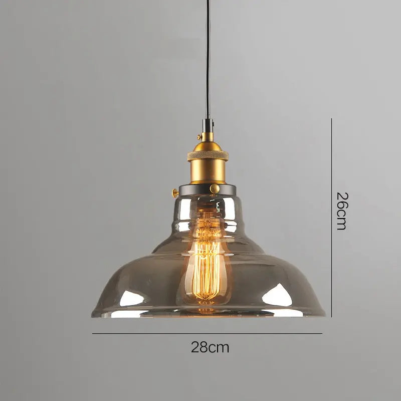 Industrial Retro Smoky Glass Vintage Pendant Lights ChandeliersLife®