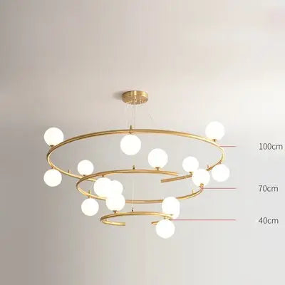 Post-modern Glass Circle Chandelier ChandeliersLife®