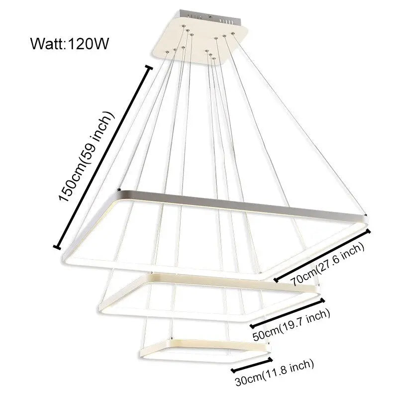 Modern Square Pendant Light DIY Creative Suspension Chandelier ChandeliersLife®