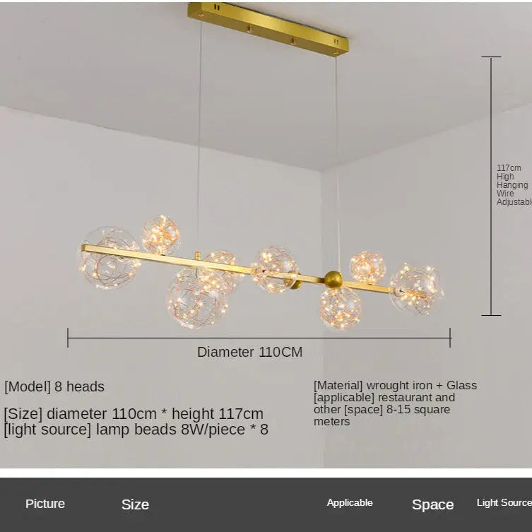 Modern Nordic Glass Ball Led Pendant Chandelier ChandeliersLife®