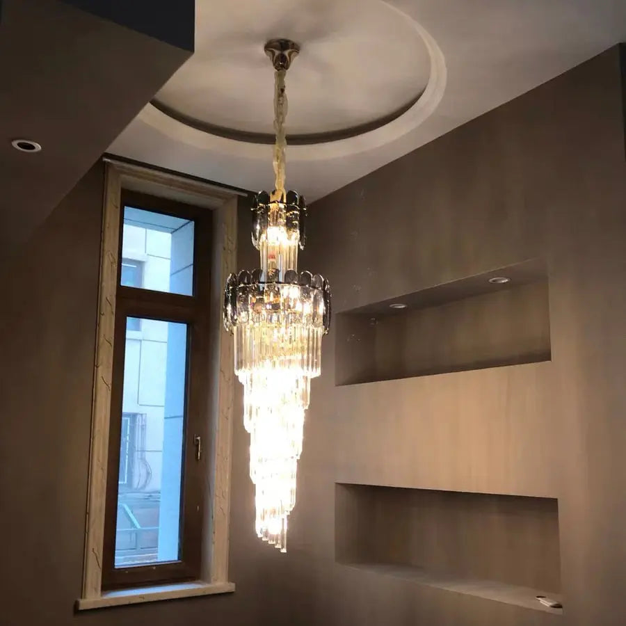 K9 Crystal Chandelier Long Staircase ChandeliersLife®