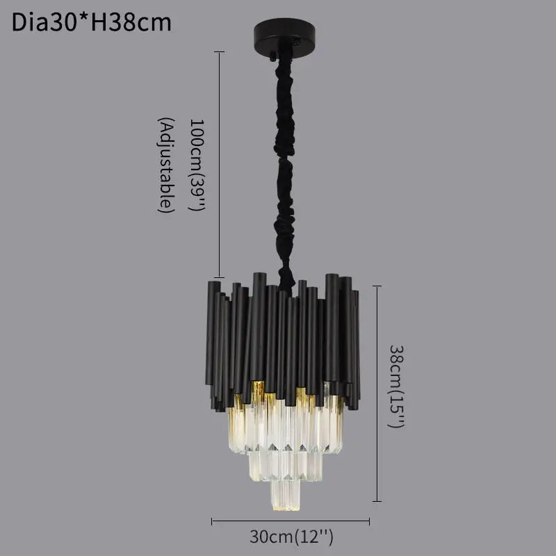 Modern Black Crystal Hanging Light ChandeliersLife®