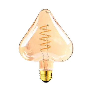 LED Soft Light Heart E27 4W Filament Glass Warm White LEDSone