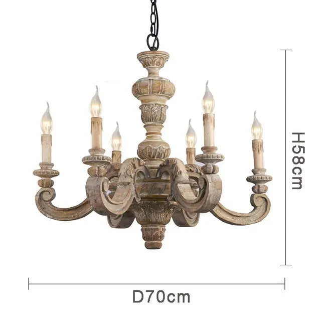 Roman Pillar Wooden Chandelier ChandeliersLife®