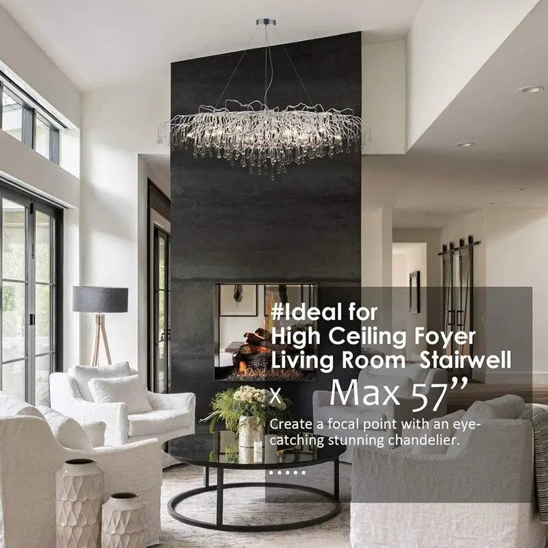 Raindrop Chrome Luxury Chandelier ChandeliersLife®