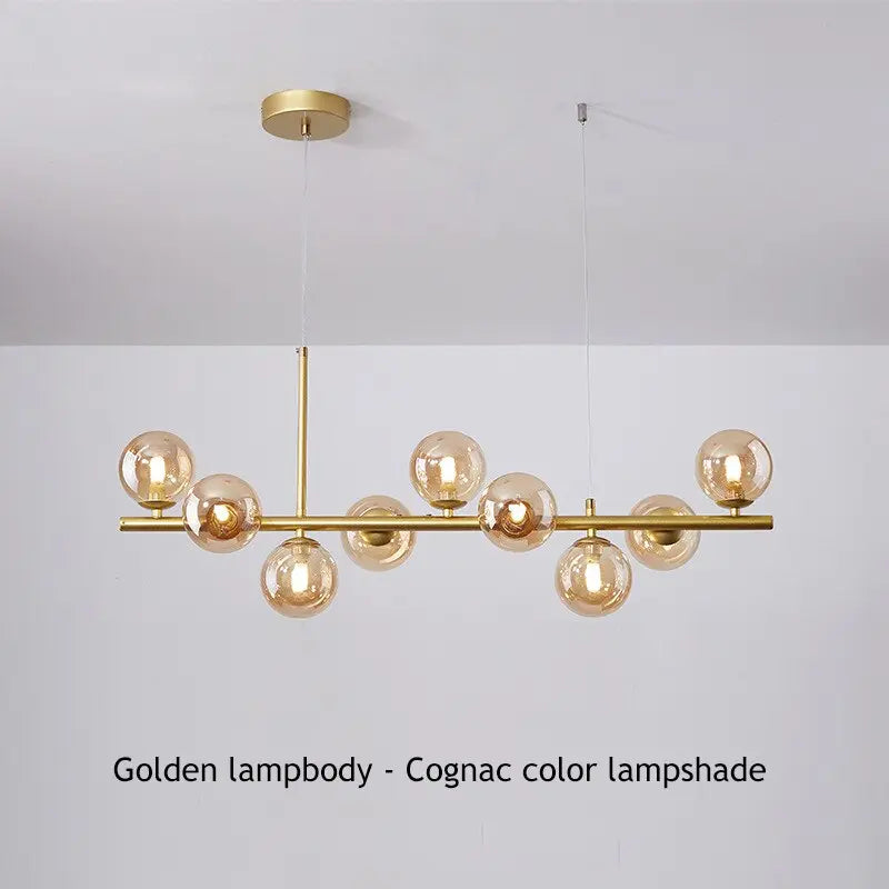 Modern Long Dining Room Chandeliers Glass Ball ChandeliersLife®