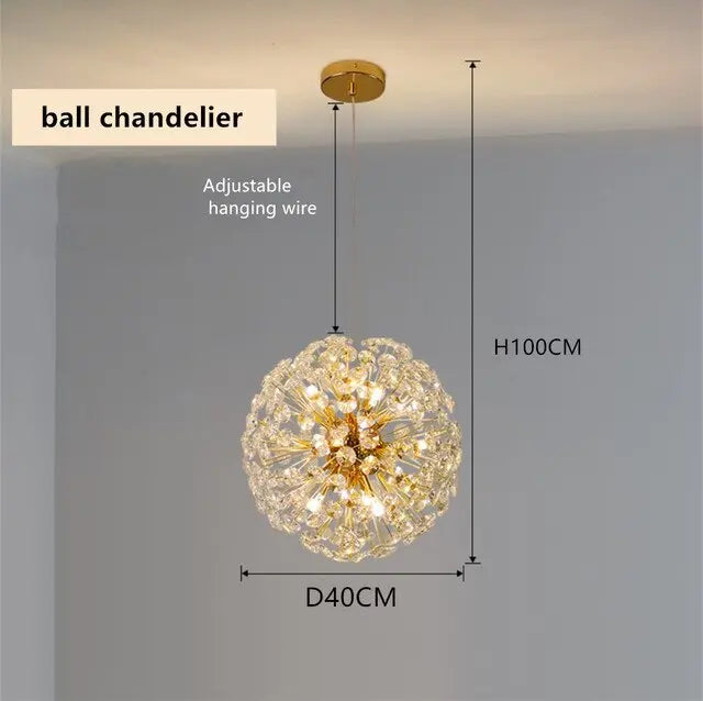 Modern Luxury Ball Crystal Hanging Light ChandeliersLife®