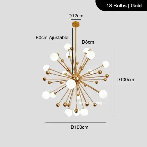 Modern Sputnik Glass Ball Chandelier ChandeliersLife®