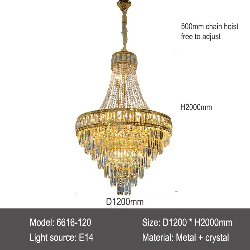 Banquet Hall Gold Modern Crystal Chandelier ChandeliersLife®