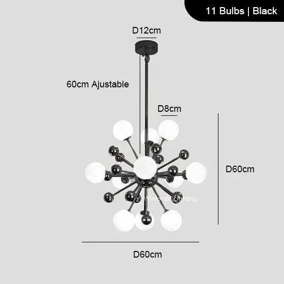 Modern Sputnik Glass Ball Chandelier ChandeliersLife®