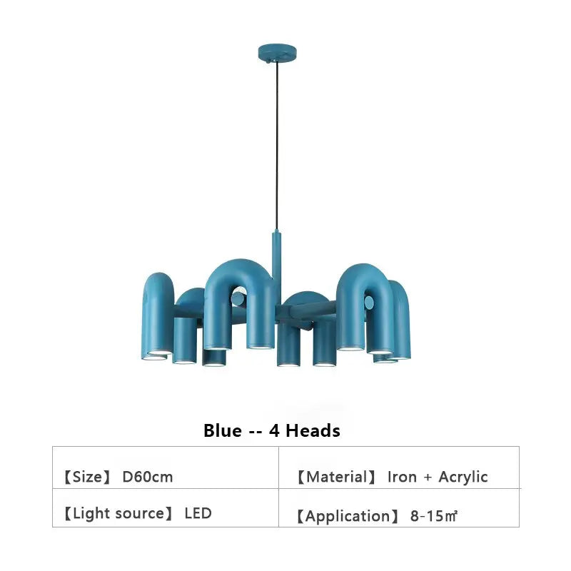 Nordic Creative Macaron U Shape Chandeliers ChandeliersLife®