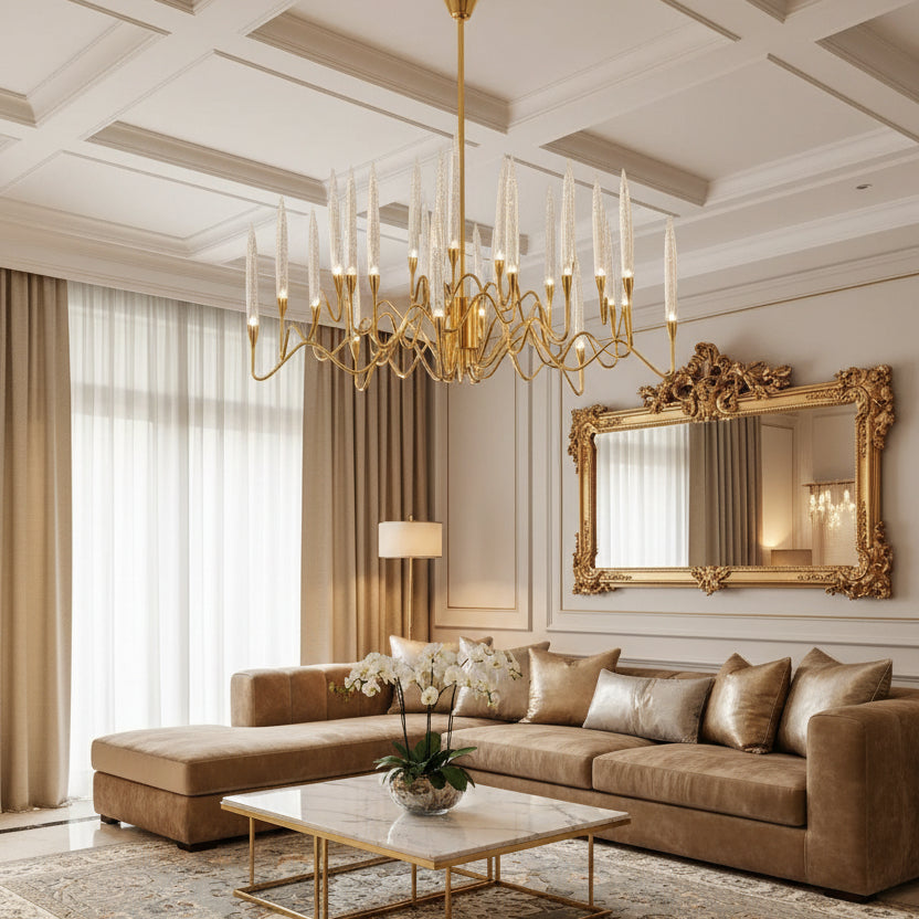 Luxury Nordic Tree Branch Candle Shaped Crystal Chandelier ChandeliersLife®