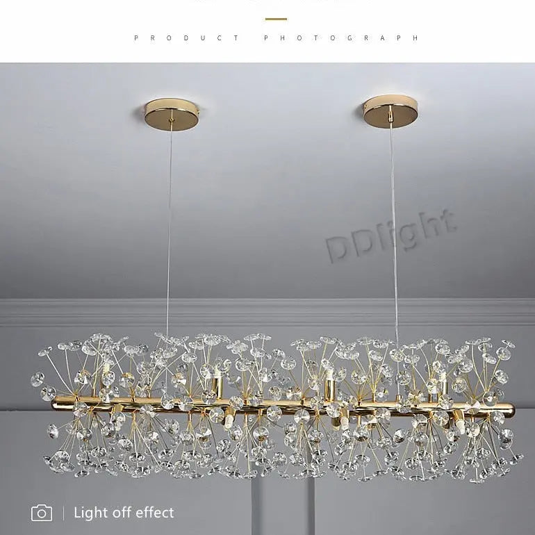Gold Luxury Crystal Long Chandelier ChandeliersLife®