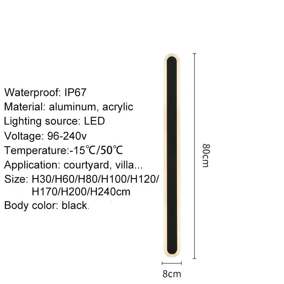 New Round Edges Waterproof Wall LED Outdoor Lights ChandeliersLife®