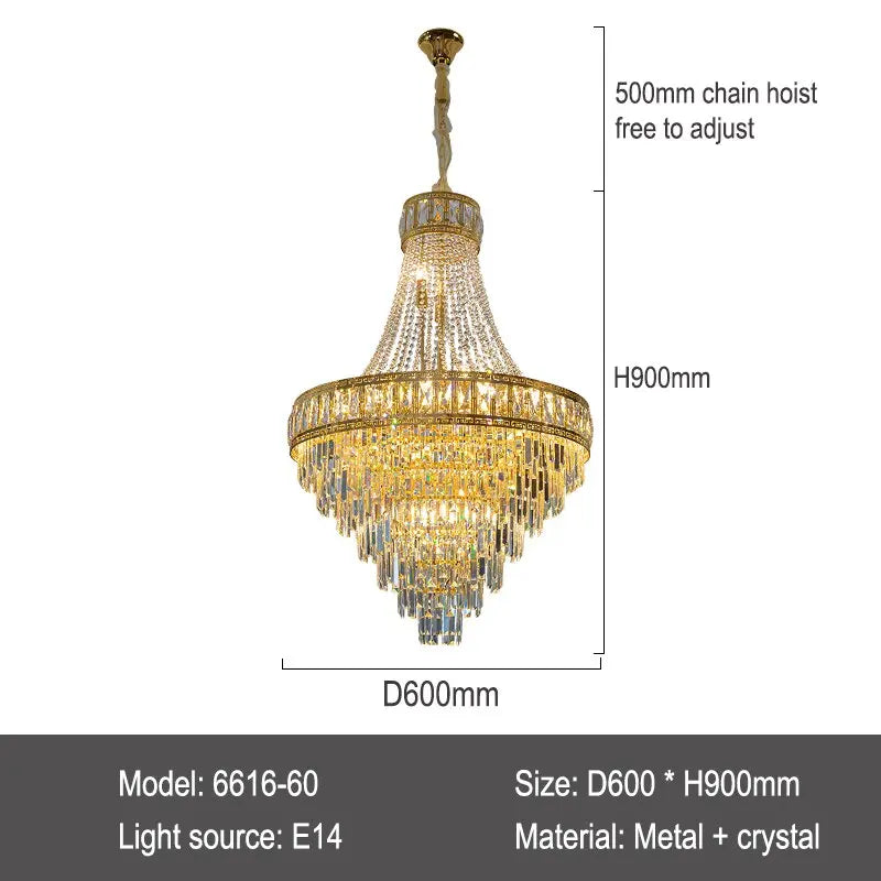 Banquet Hall Gold Modern Crystal Chandelier ChandeliersLife®