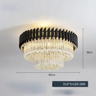 Round Crystal Designer Ceiling Chandelier ChandeliersLife®