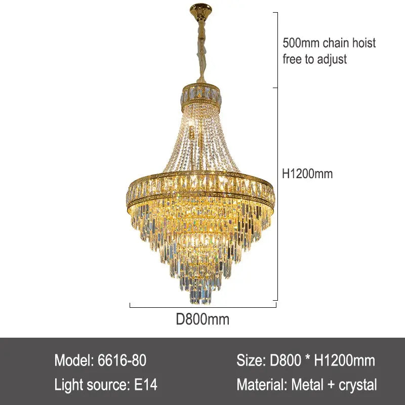 Banquet Hall Gold Modern Crystal Chandelier ChandeliersLife®