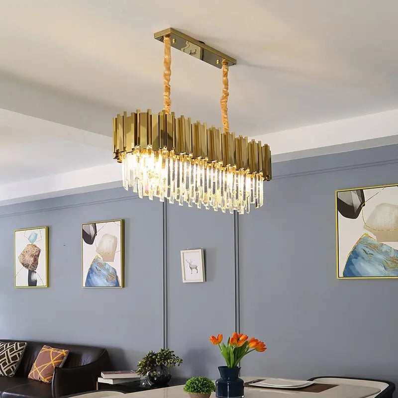 Modern Line Luxury Gold Crystal Lustre ChandeliersLife®