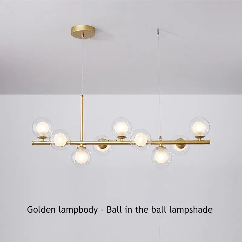 Modern Long Dining Room Chandeliers Glass Ball ChandeliersLife®