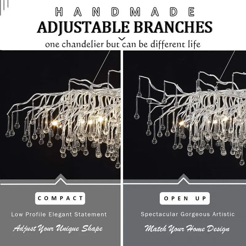 Raindrop Chrome Luxury Chandelier ChandeliersLife®