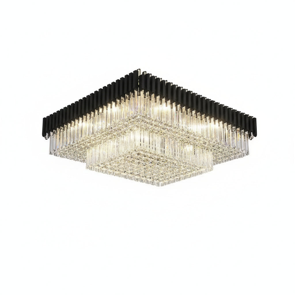 Rectangle Crystal Designer Ceiling Chandelier ChandeliersLife®