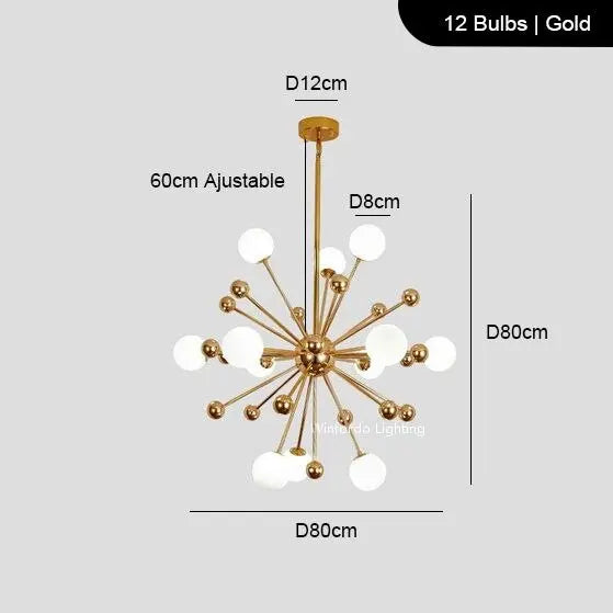 Modern Sputnik Glass Ball Chandelier ChandeliersLife®