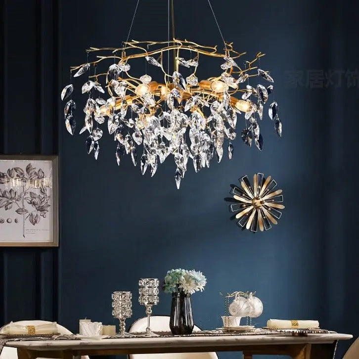 Modern Luxury Gold Crystal Art Decor Hanging Chandelier ChandeliersLife®