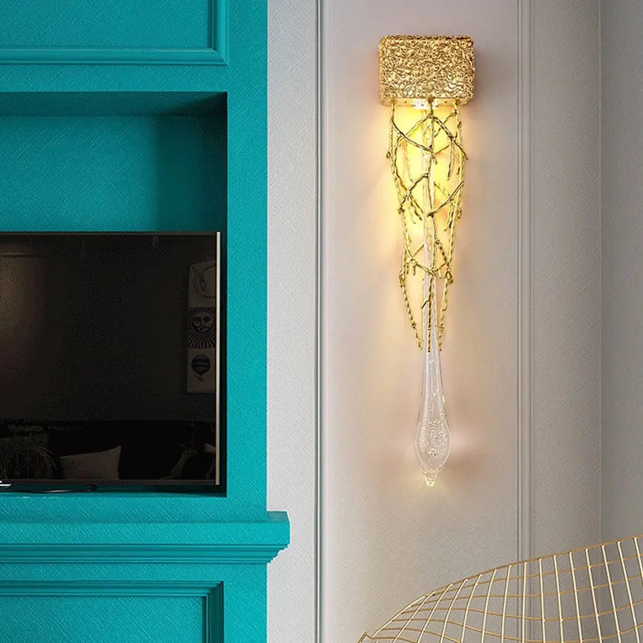 Nordic Transparent Crystal Gold Wall Lamp ChandeliersLife®
