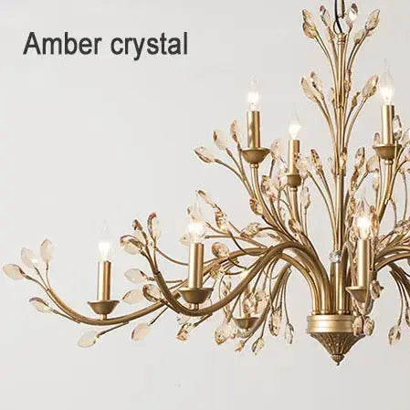 Modern Crystal Branch Chandelier - Amber ChandeliersLife®