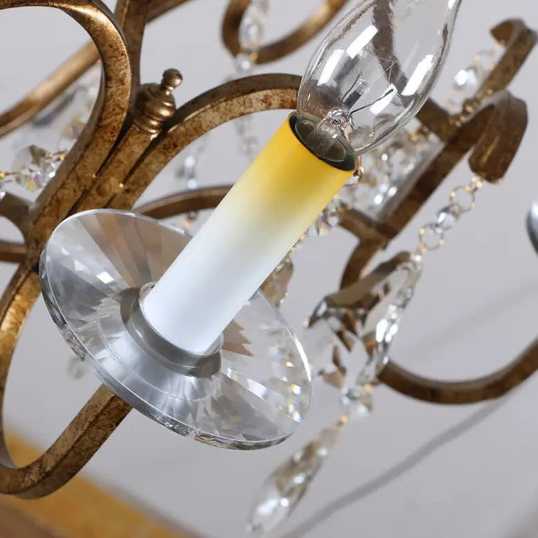 Retro Gold Crystal Chandelier ChandeliersLife®