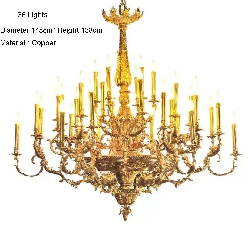 French Copper Luxury Villa Chandelier ChandeliersLife®