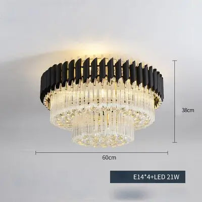 Round Crystal Designer Ceiling Chandelier ChandeliersLife®