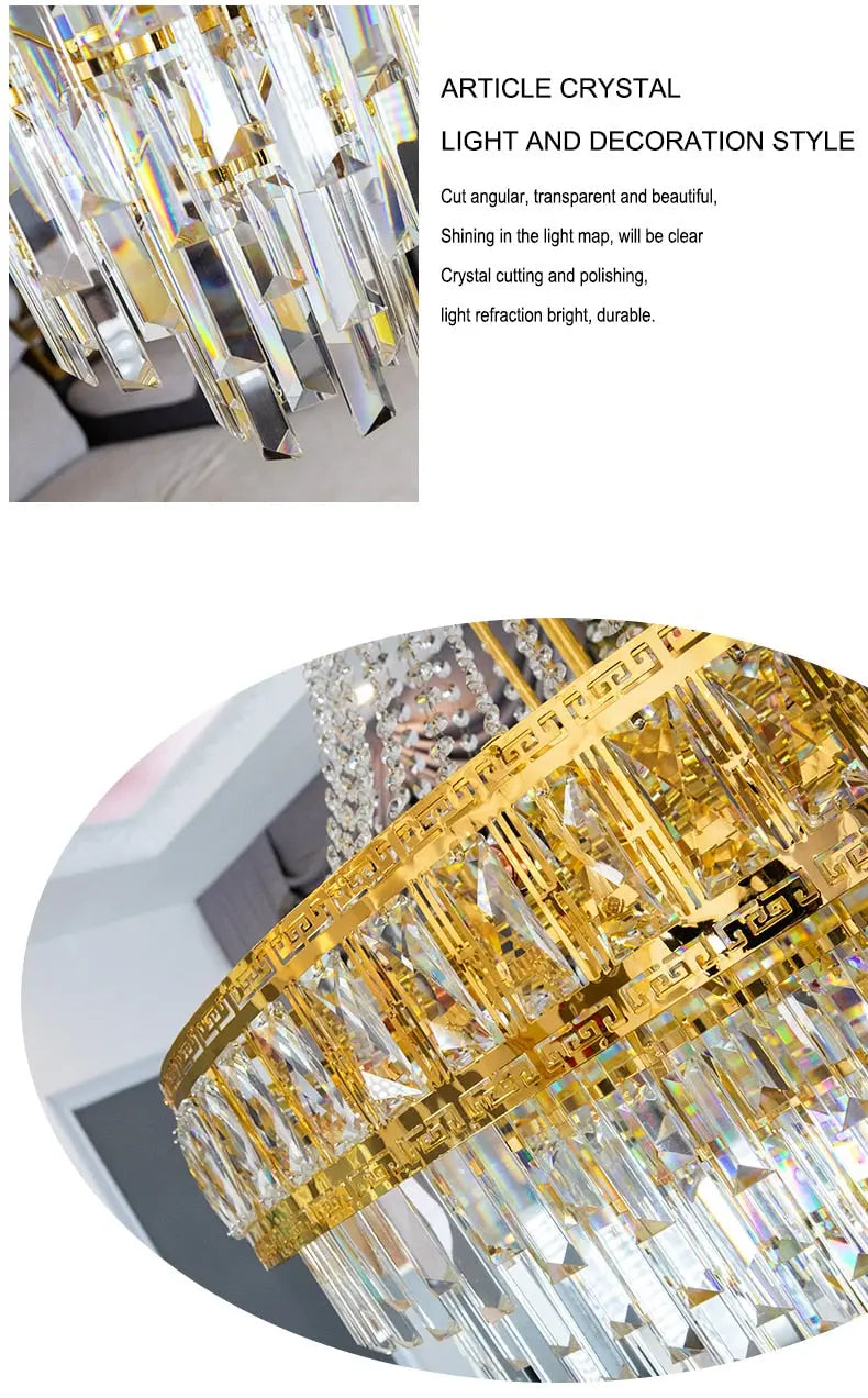 Banquet Hall Gold Modern Crystal Chandelier ChandeliersLife®
