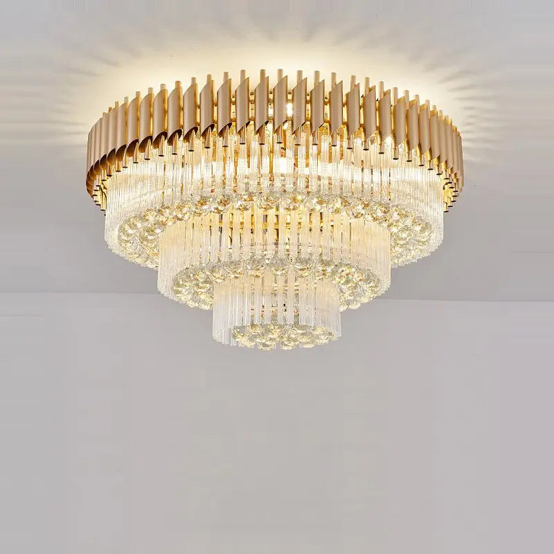 Round Crystal Designer Ceiling Chandelier ChandeliersLife®